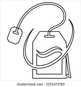 Tea Bag Icon, Tea Sachet Icon, Instant Tea Bag Icon Vector Art Illustration