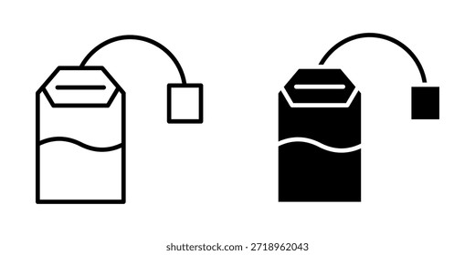Bolsa de té Icon set. Símbolo aislado fondo blanco. Ilustración vectorial. color editable.