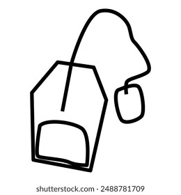 Conjunto de iconos de bolso de té, conjunto de iconos de vector