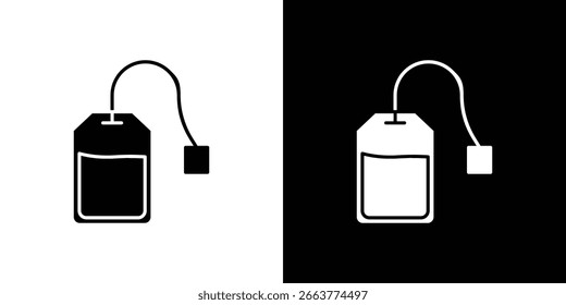 Tea bag icon symbol collection. Flat vector stock illustration.