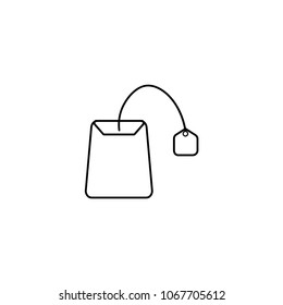 Tea bag icon - thin line