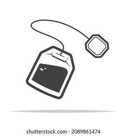 Tea bag icon transparent vector isolated