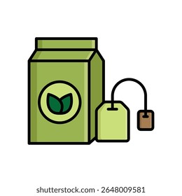 tea bag icon vector design template simple and clean