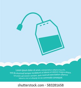 Tea bag  icon. Vector design.