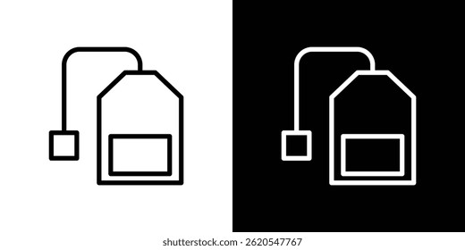Vector del icono del bolso de té, Plantilla del logotipo de la ilustración en estilo de moda