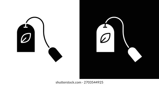 Ícone de saco de chá. Ilustração vetorial. Design plano.