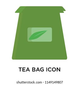 Tea bag icon vector isolated on white background for your web and mobile app design, Tea bag logo concept