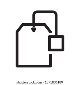Tea bag icon vector isolated on white background EPS Vector