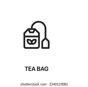 icône sachet de thé image vectorielle. Signe de style linéaire pour le concept mobile et le web design. illustration du symbole de sachet de thé. Images vectorielles au pixel près - Image Vectorielle.