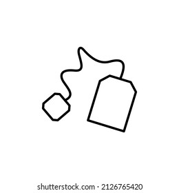 tea bag icon in vector. Logotype