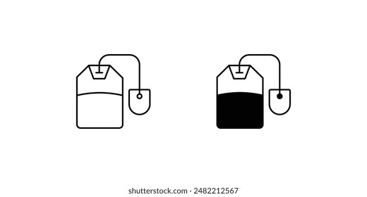 tea bag icon with white background vector stock illustration