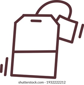 Tea bag, illustration, vector on white background.