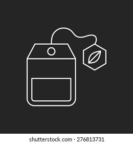 tea bag line icon