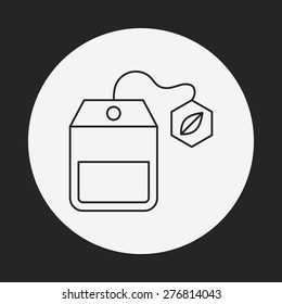 tea bag line icon
