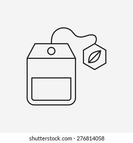 tea bag line icon