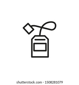 Tea bag line icon. Tea, beverage, drink. Brewing concept. Vector illustration can be used for topics like brewing, cuisine, culinary