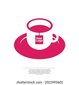 Tea bag logo design and symbol for your natural brand beverage