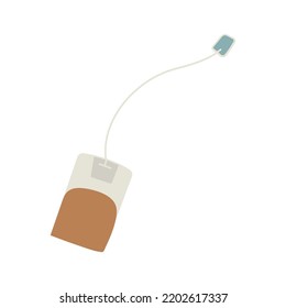 Tea bag on light background for web design. Vector isolated image for use in website design or as print