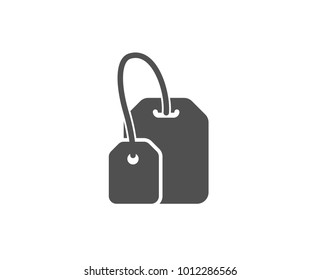 Tea bag simple icon. Brew hot drink sign. Breakfast beverage symbol. Quality design elements. Classic style. Vector