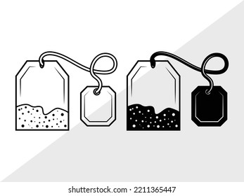 Ilustración de vectores imprimibles de Tea Bag SVG