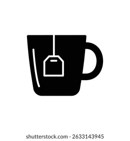 Tea Bag Tag Hanging Out of Mug for Tea Drink
