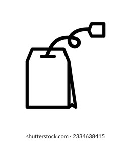 Bolsa de té - Icono de línea delgada - Icono de comida - EDITABLE STROKE - Vector EPS