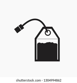 Tea bag vector icon.