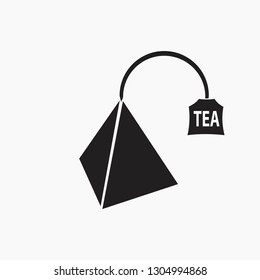Tea bag vector icon.