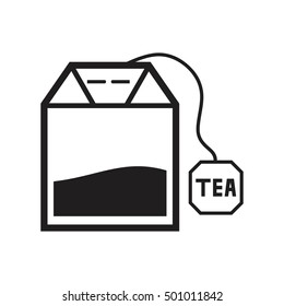 tea bag vector icon 