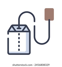 Tea bag vector icon illustration 