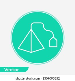 Tea bag vector icon sign symbol