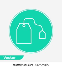 Tea bag vector icon sign symbol