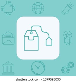 Tea bag vector icon sign symbol