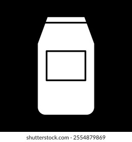 Tea bag vector illustration, tea bags clip art, white on black background