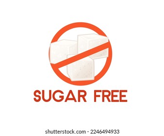 Tea Bags with sugar free label vector illustration isolated on white background