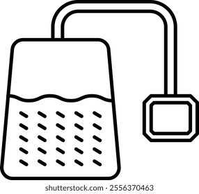 Tea Bags Vector Line Icon Design