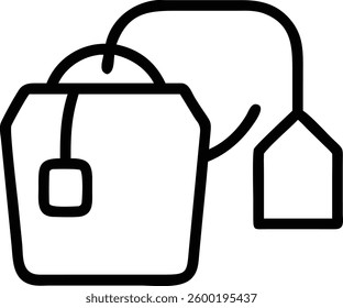 Tea beg editable icon design