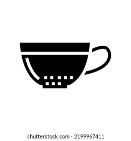 tea beverage drink glyph icon vector. tea beverage drink sign. isolated symbol illustration