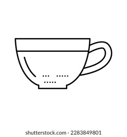 tea beverage drink line icon vector. tea beverage drink sign. isolated contour symbol black illustration