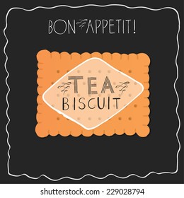 Tea biscuit illustration.