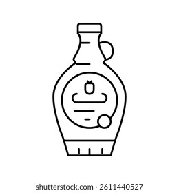 tea blackberry line icon vector. tea blackberry sign. isolated contour symbol black illustration