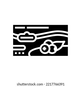 tea blueberry glyph icon vector. tea blueberry sign. isolated symbol illustration