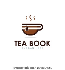 Logotipo icónico del Té Book Store - Logotipo de té vectorial