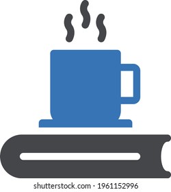 tea book vector glyph colour icon