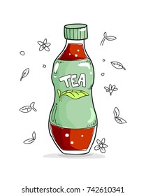 tea bottle doodle