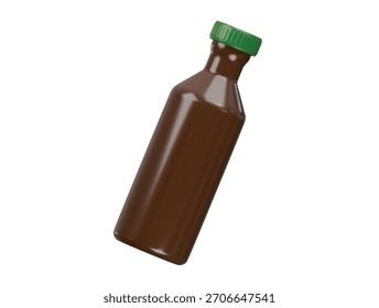  tea in a bottle icon 3d illustration render