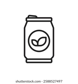 Tea Bottle Outline Icon Vector Illustration