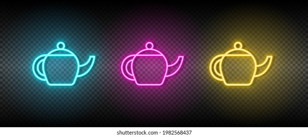 Tea bottle symbol neon vector icon