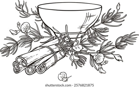 tea bowl with rooibos and cinnamon