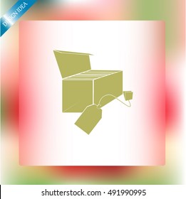 Tea box with tea bag